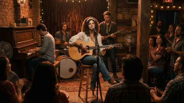 Roselight Riverie performing in a warm acoustic setting
